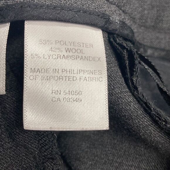 Jones New York Women’s Wool Blend Stretch Straight Leg Pants Gray Size 12 Petite - Picture 5 of 7